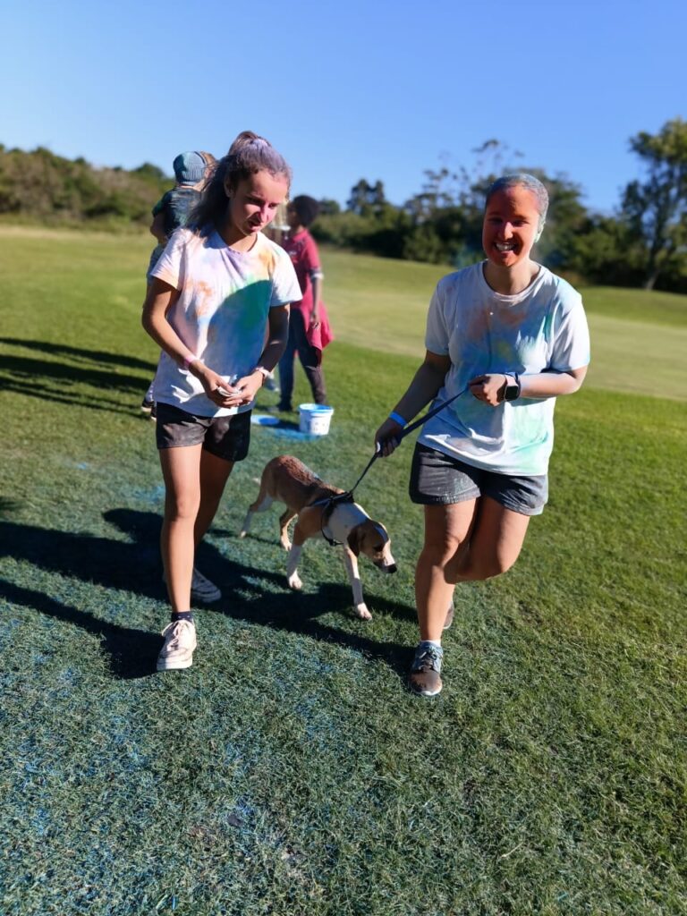 Christine and Mia Schutte had fun participating in the run alongside their dog.