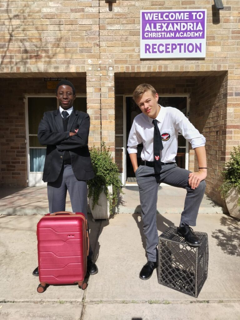 Sonwabiso Soul and Samuel Brand also took part in the Anything but School Bag Day initiative.